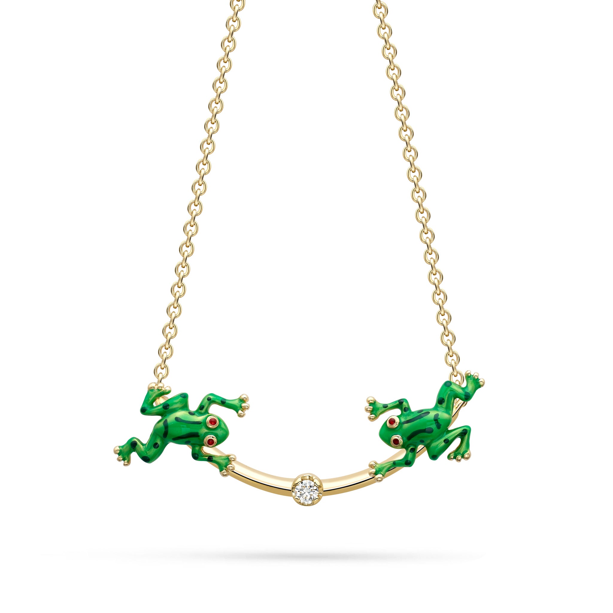 The Frog - Enamelled Necklace