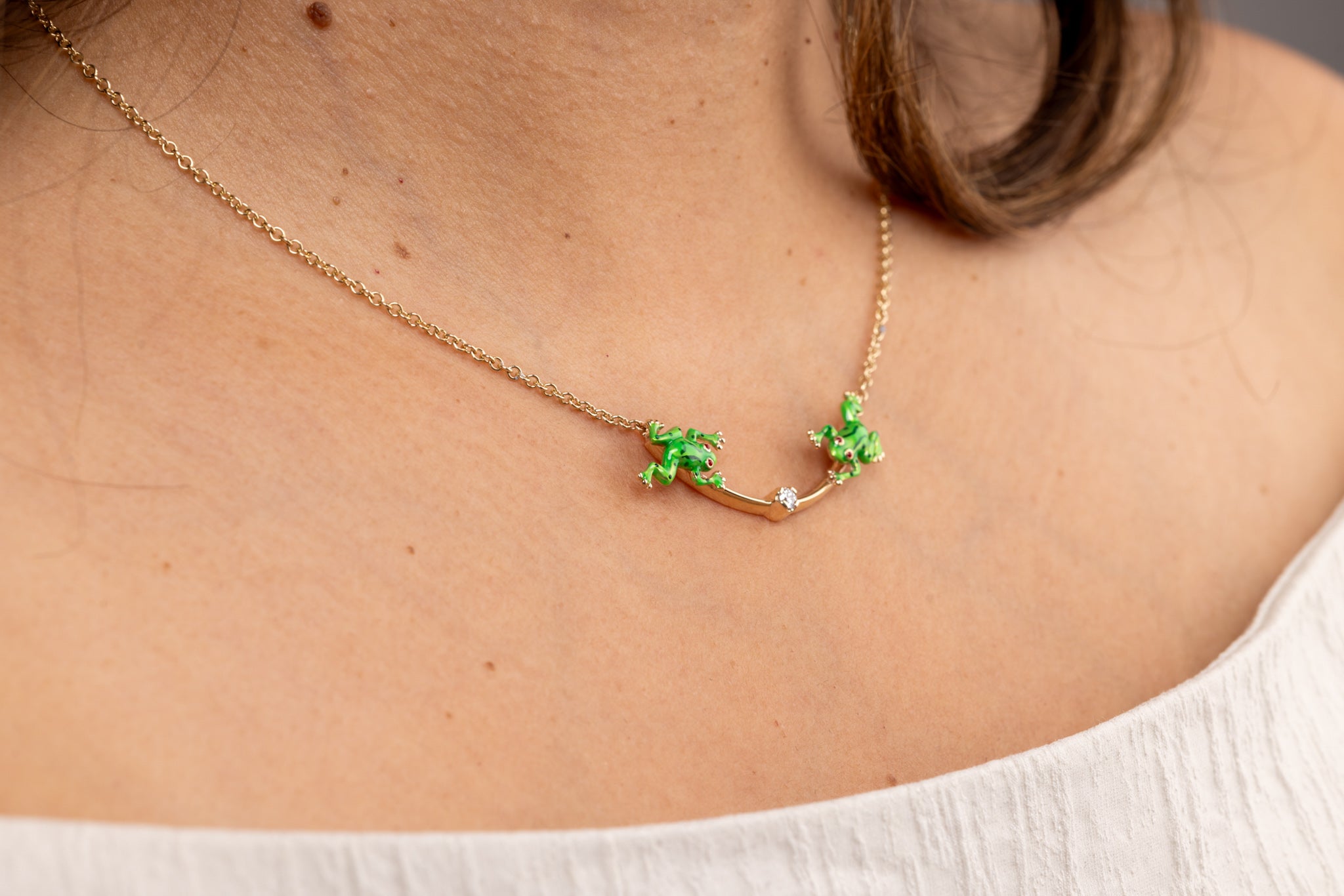 The Frog - Enamelled Necklace