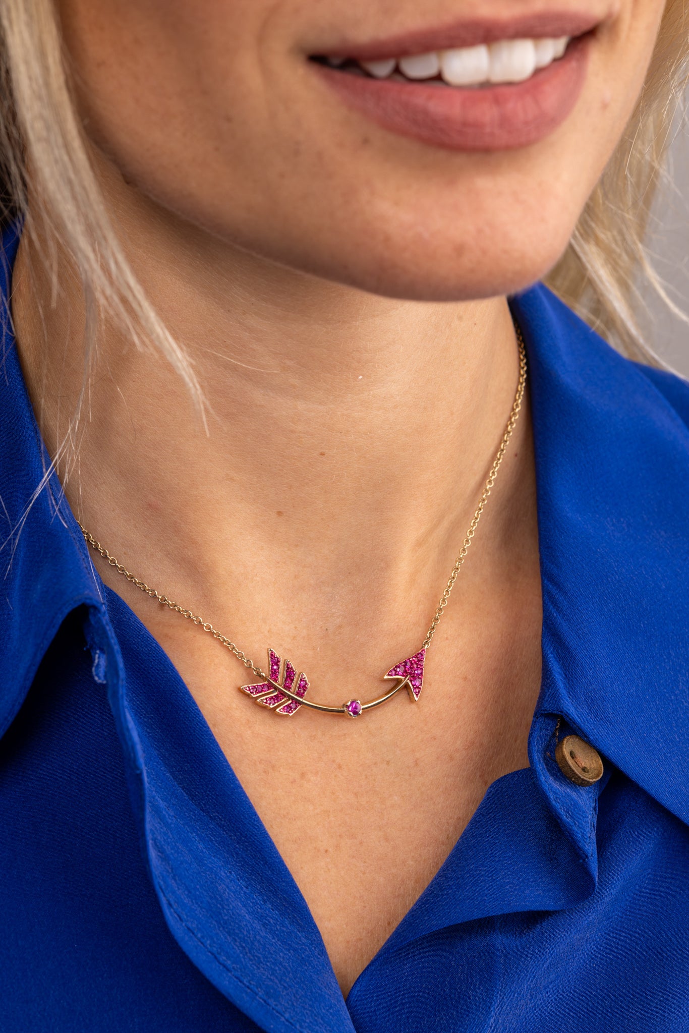 The Suzette - Pink Sapphire Necklace