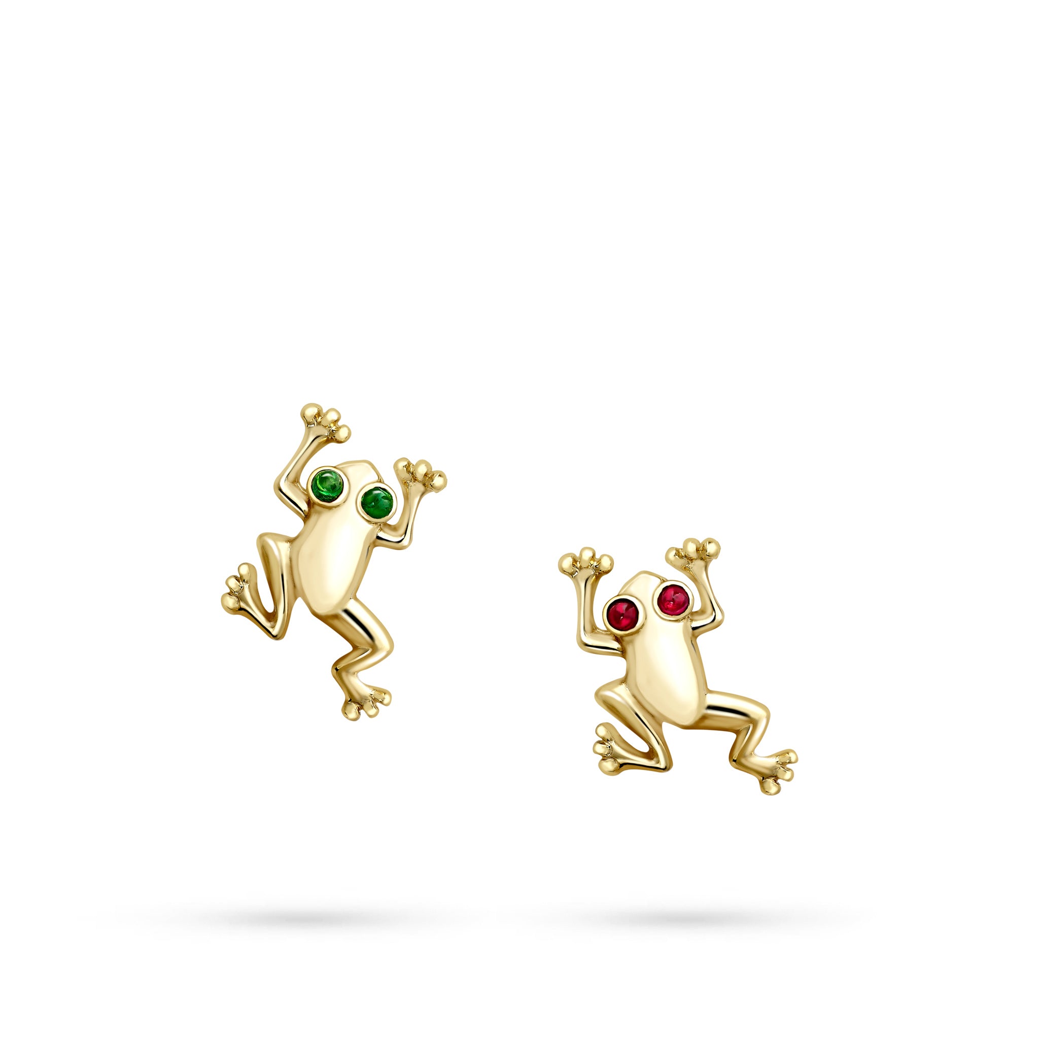 The Gem-Eye Frog Stud Earrings