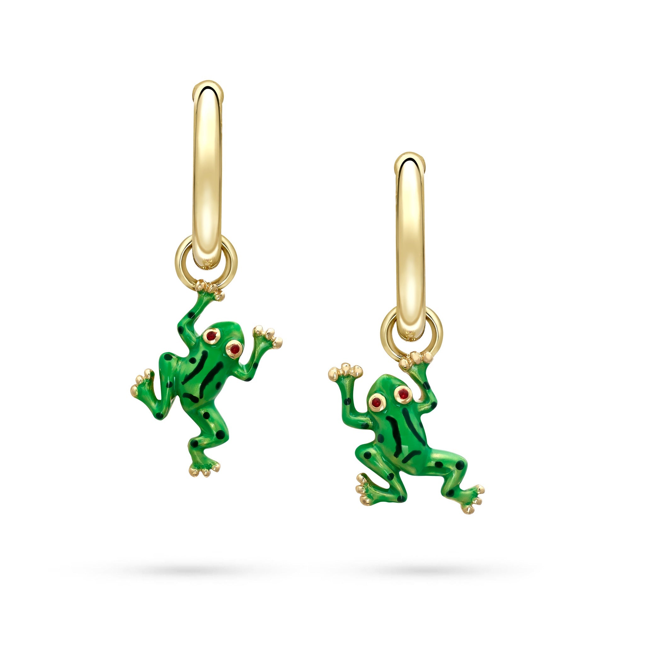 The Frog - Enamel Hoop Earrings